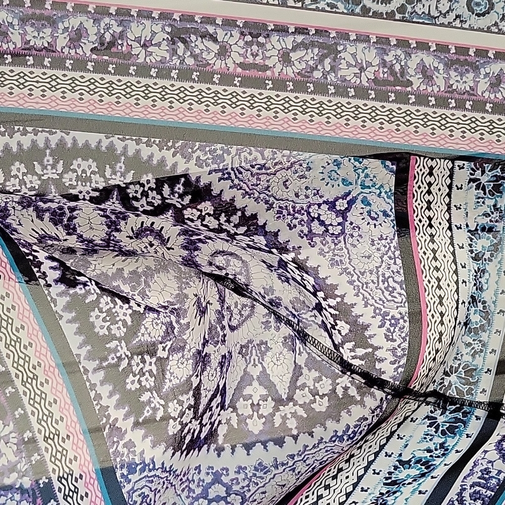 Express Abstract Ikat Print Open Blouse - image 6